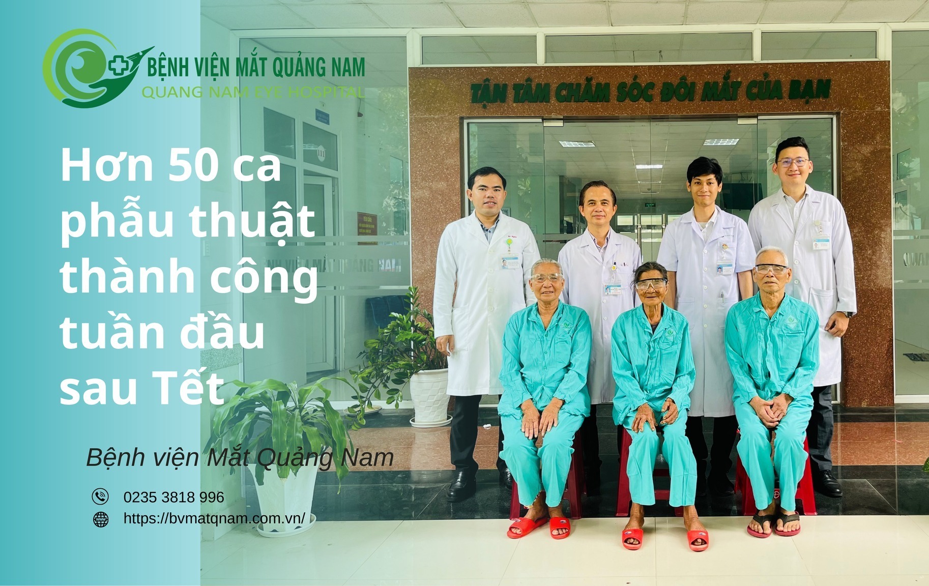 BỆNH VIỆN MẮT QUẢNG NAM THỰC HIỆN HƠN 50 CA PHẪU THUẬT THÀNH CÔNG TRONG TUẦN ĐẦU SAU TẾT GIÁP THÌN 2024 