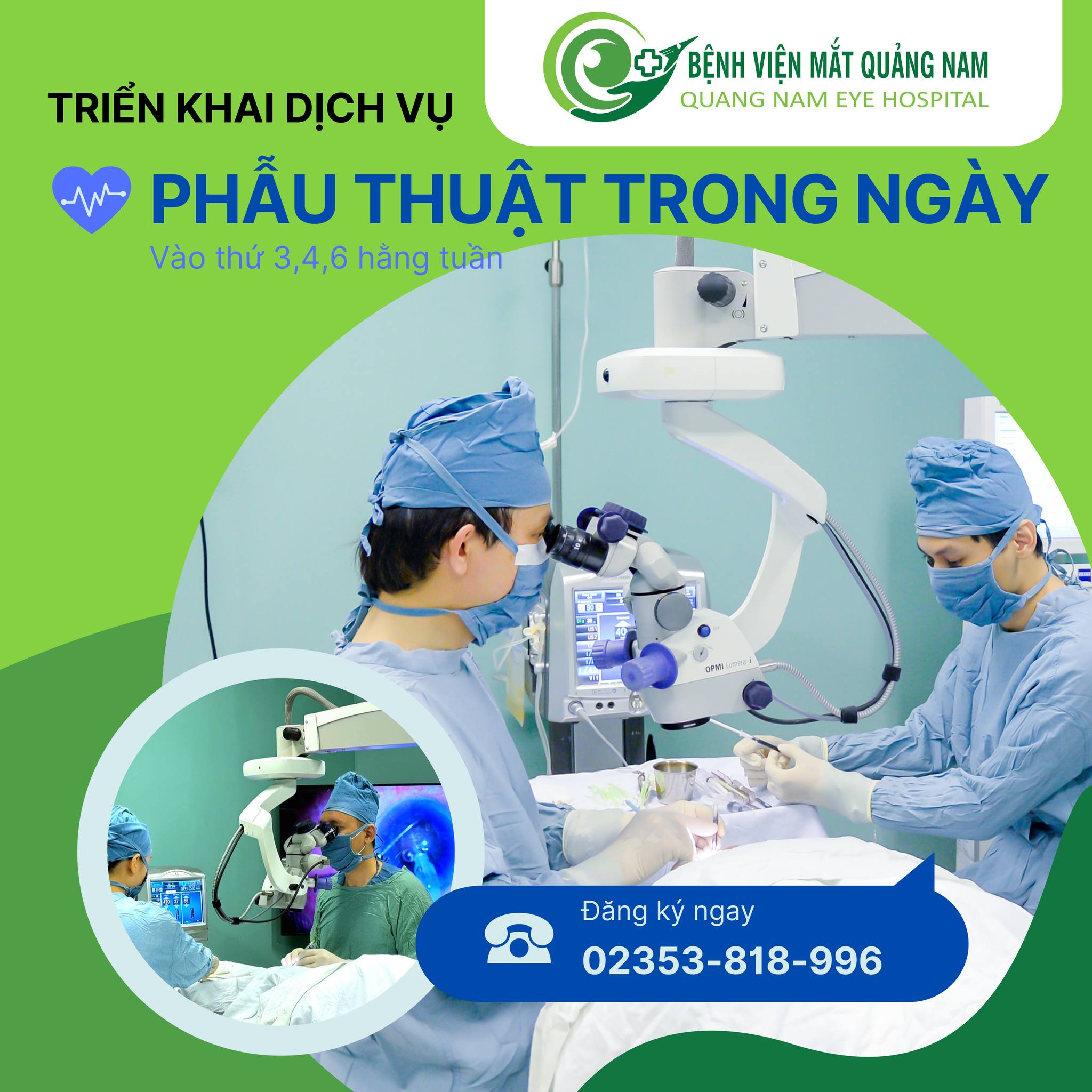 TRIỂN KHAI DỊCH VỤ PHẪU THUẬT TRONG NGÀY